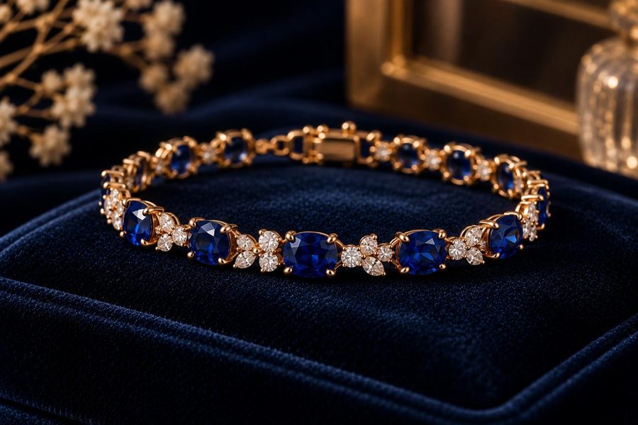 Blue sapphire bracelet